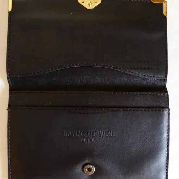 VINTAGE NEW RAYMOND WEIL MENS 9874 TOSCA SILVER DIAL15 JEWEL SWISS TANK & WALLET - Picture 13 of 16